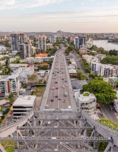 Photo facing South from top of Story Bridge in Brisbane